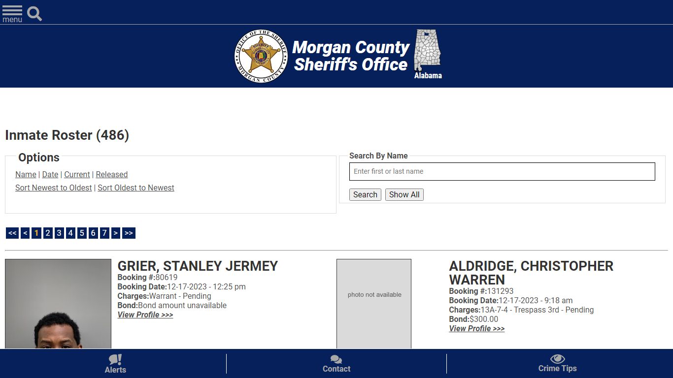 Inmate Roster (482) - Morgan County Sheriff, Al
