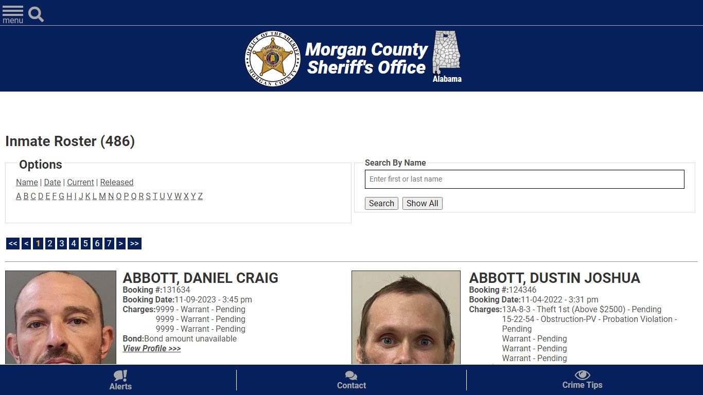 Inmate Roster - Current Inmates - Morgan County Sheriff, Alabama